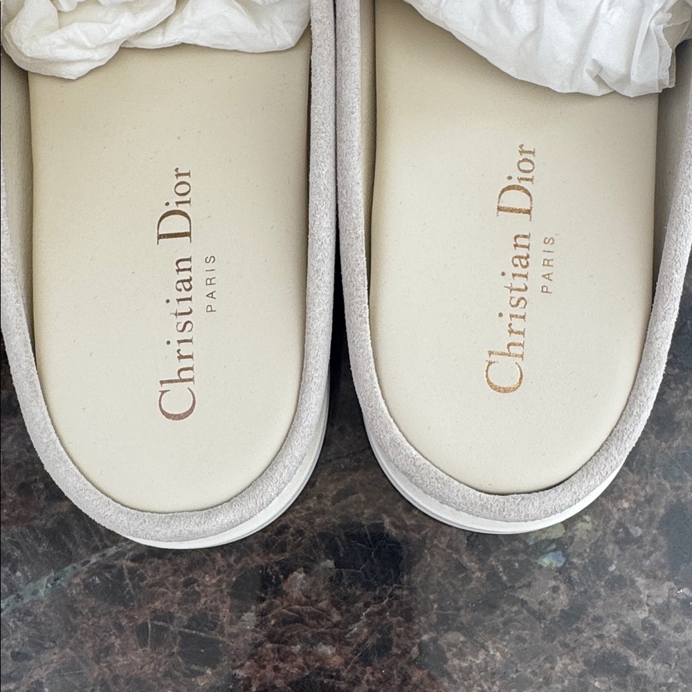Christian Dior Dior boy slide mocassin loafer mule flat white slip on sz 39.5 - Picture 5 of 10